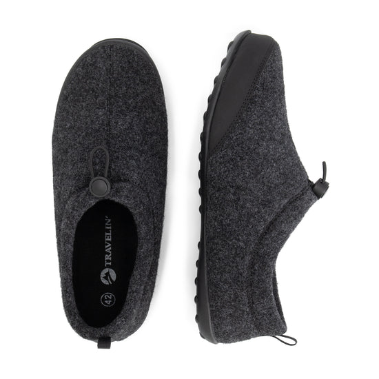Back2Home Men - House slippers - Wool - Dark grey UPD