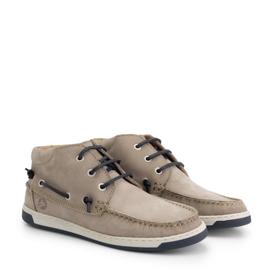Maenporth Women - Mid lace-up shoes - Leather - Grey FRD