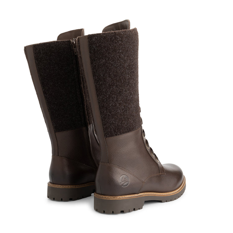 Struve Women - High Lace-up boots - Wool/Felt - Dark brown BD