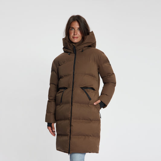 Odda Women - Puffer Winter Jacket - Waterproof - Dark Brown MV