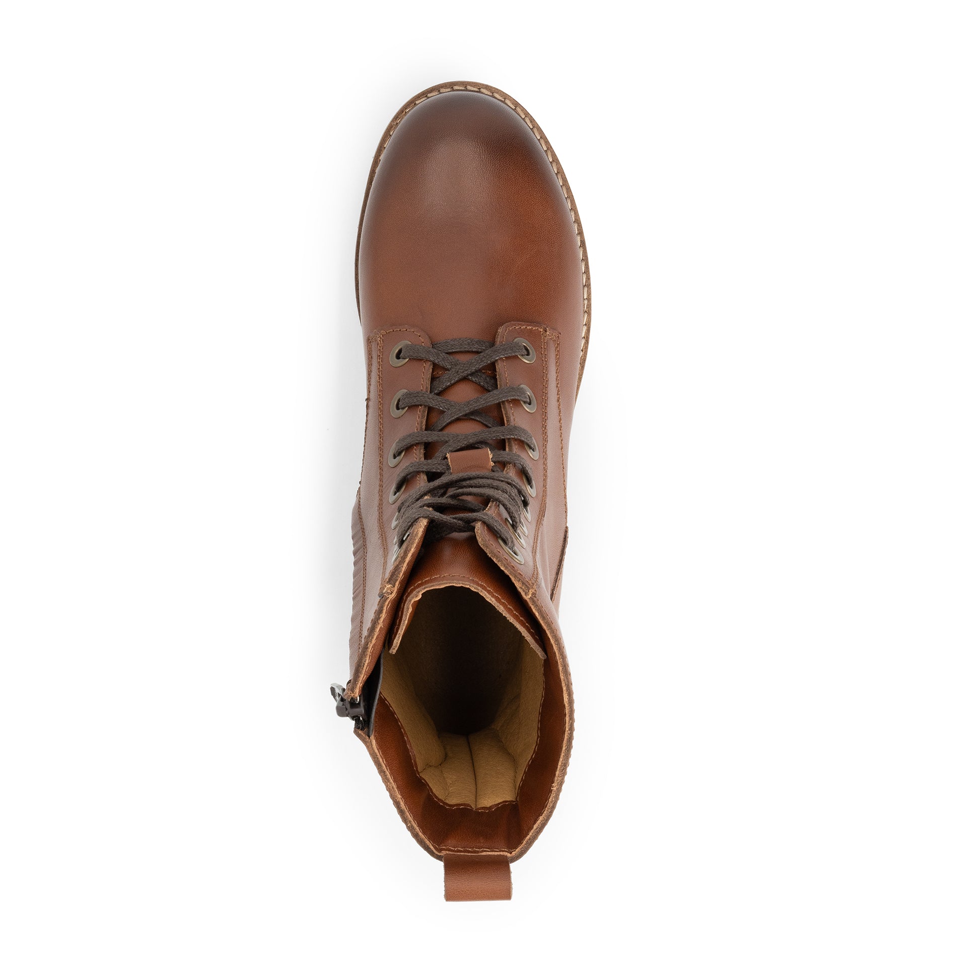 Forsol Women - Lace-up boots - Leather - Cognac UPS