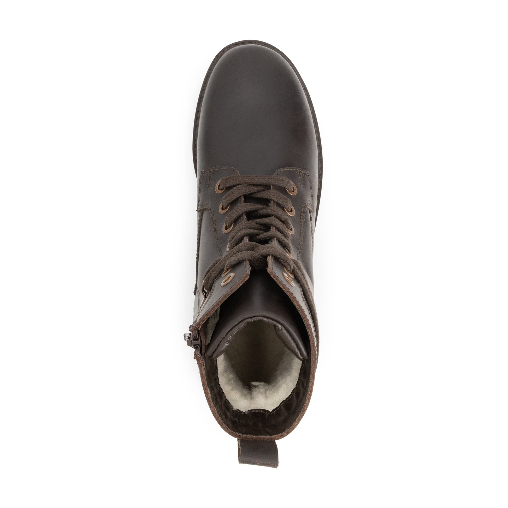 Logstrup Men - Lace-up boots - Wool-lined - Dark brown UPS