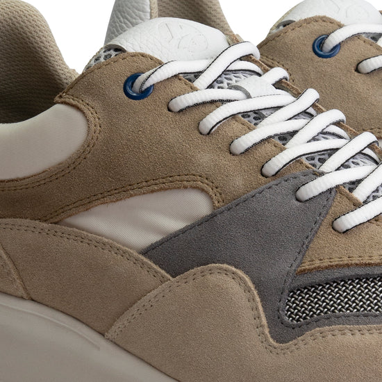 Ledbury Men - Sneakers - Leather and canvas - Sand DFW