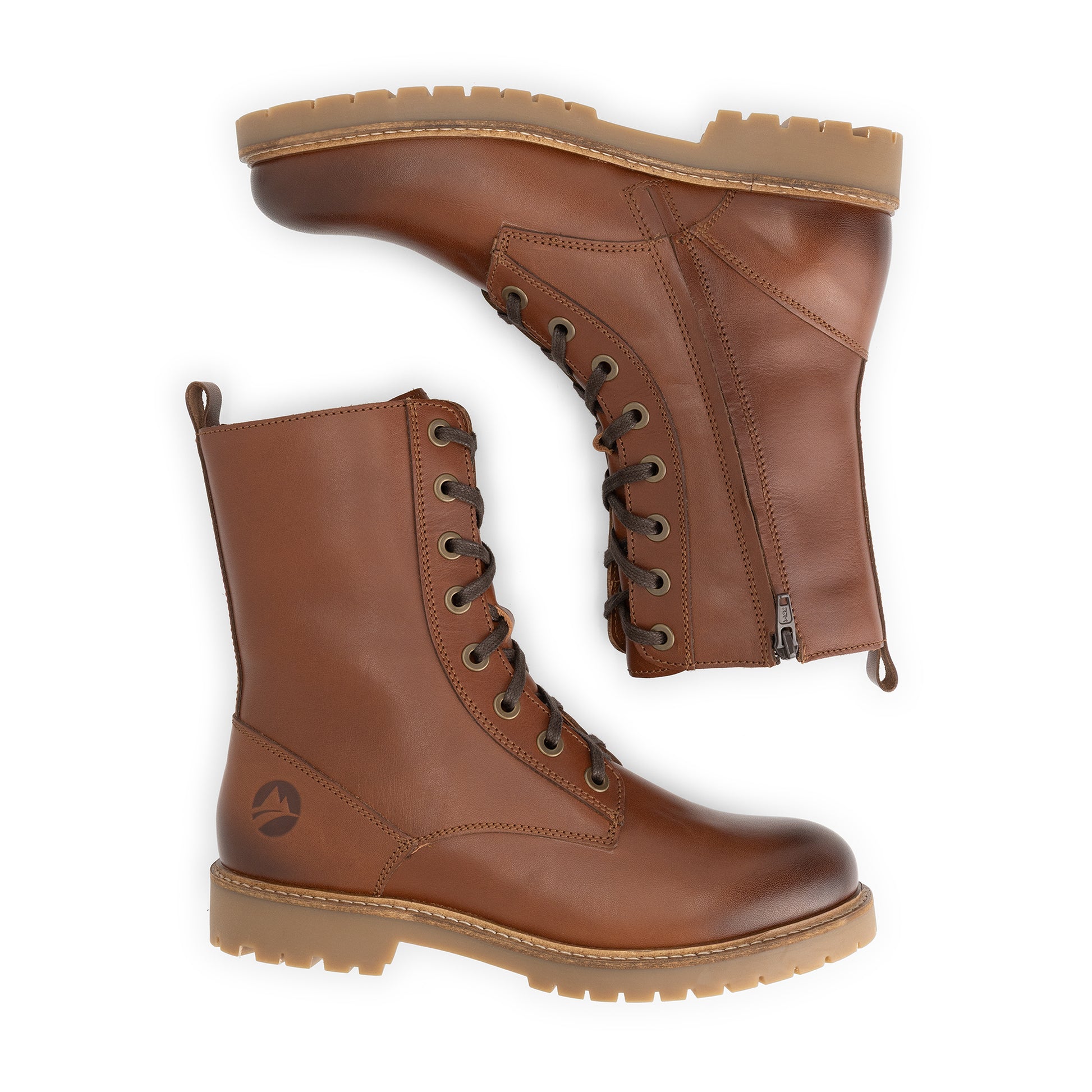 Forsol Women - Lace-up boots - Leather - Cognac UPD