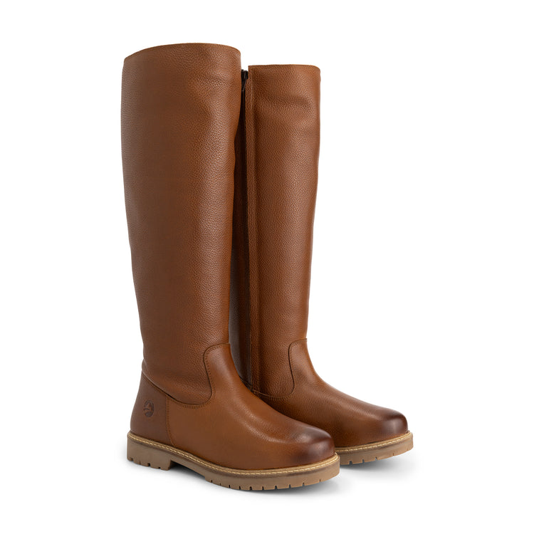 Dyreborg Women - High boots - Wool-lined - Cognac FRD