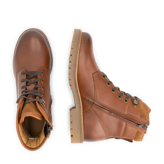 Seiland Women - Lace-up boots - Leather - Cognac UPD