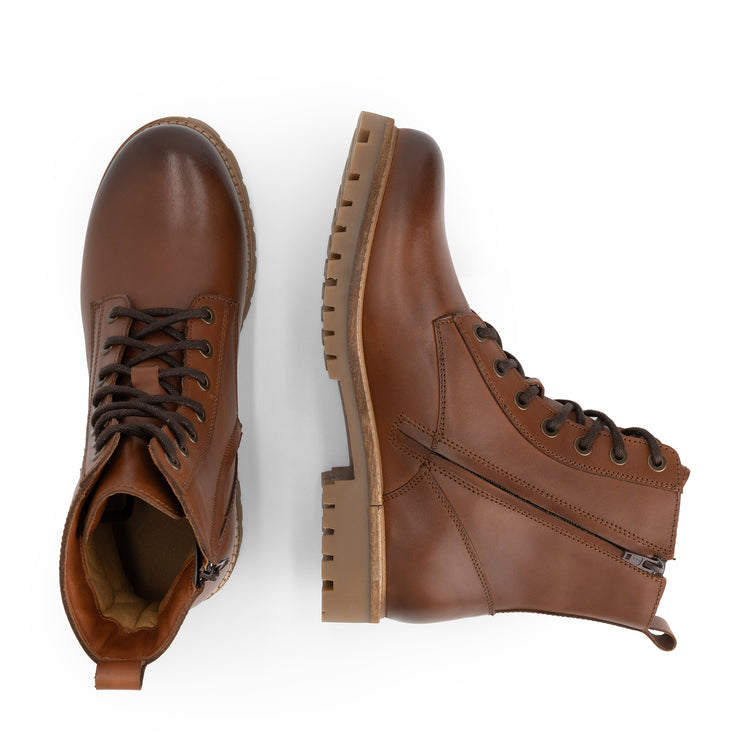 Kvaloya Men - Lace-up boots - Leather - Cognac UPD