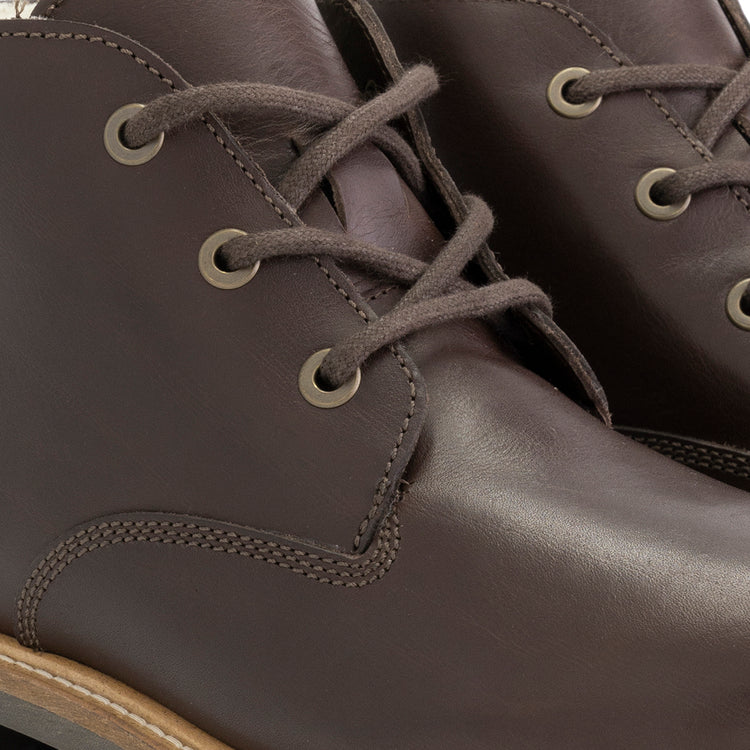 Trehuse - Wool-lined lace-up shoes - Men - Dark Brown DFW