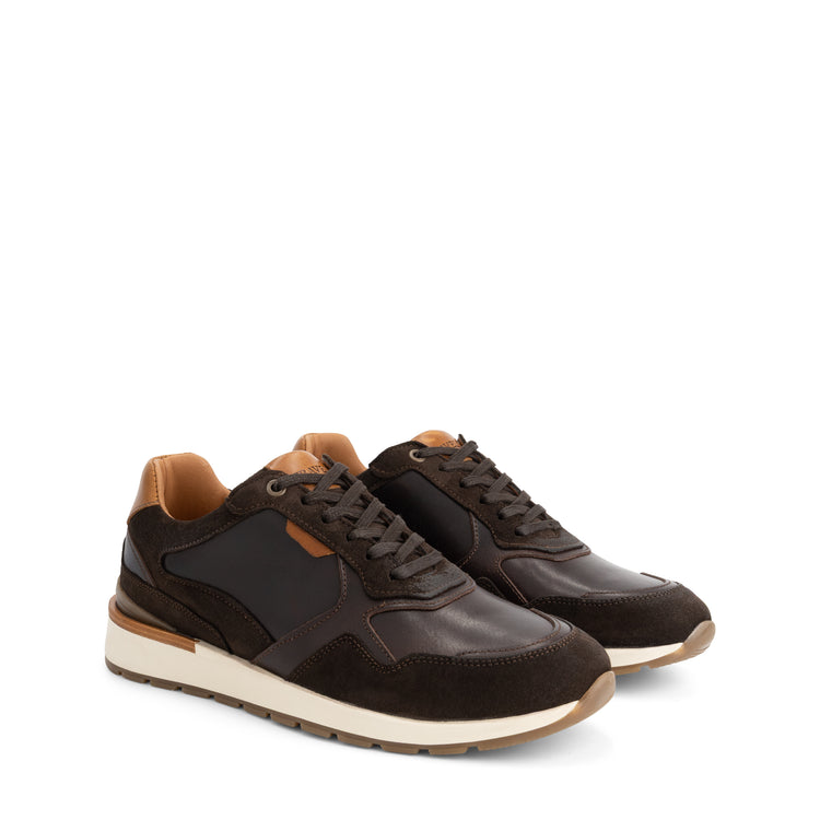Dalton Men - Sneakers - Leather - Dark brown FRD