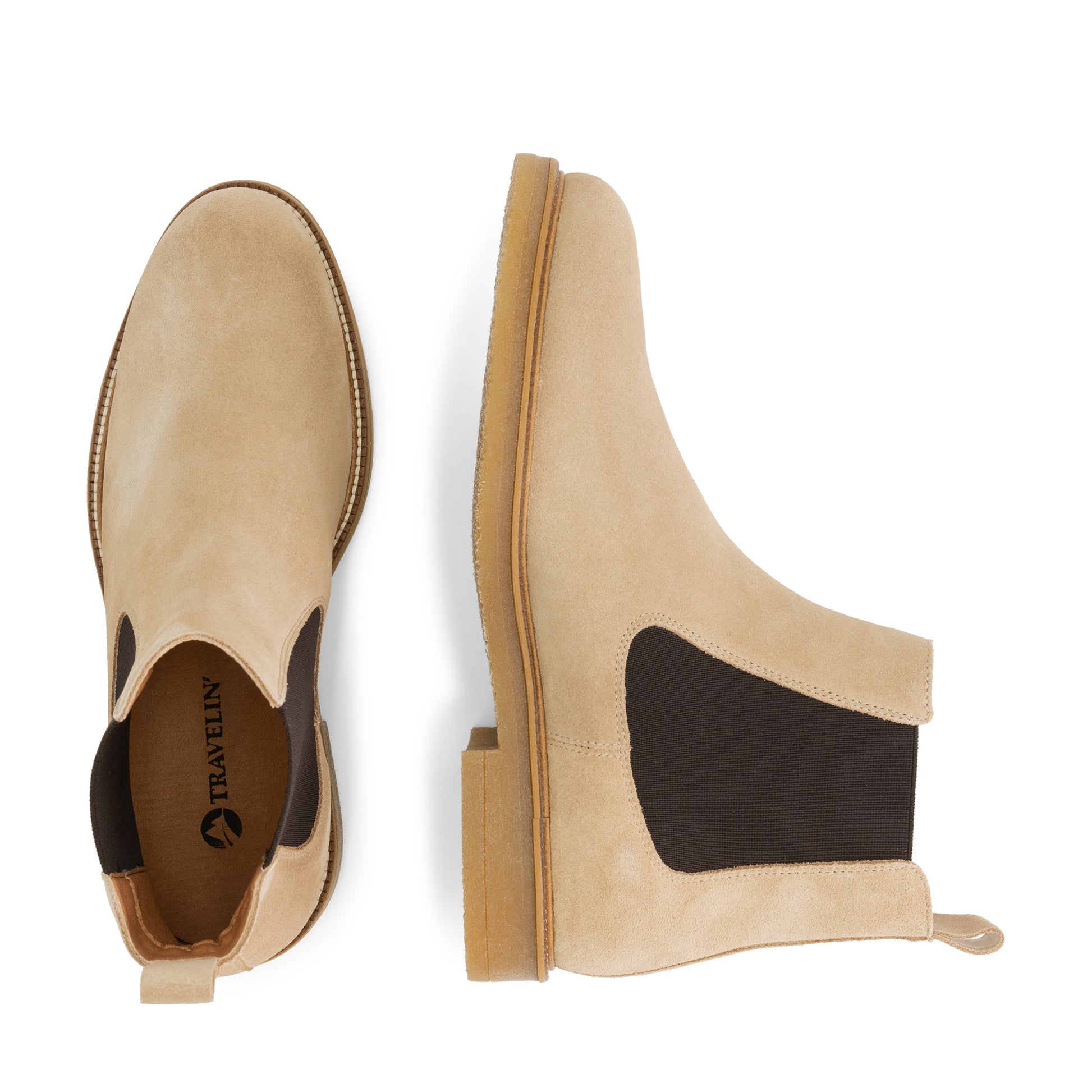 Ealing Men - Chelsea boots - Suede - Sand UPD
