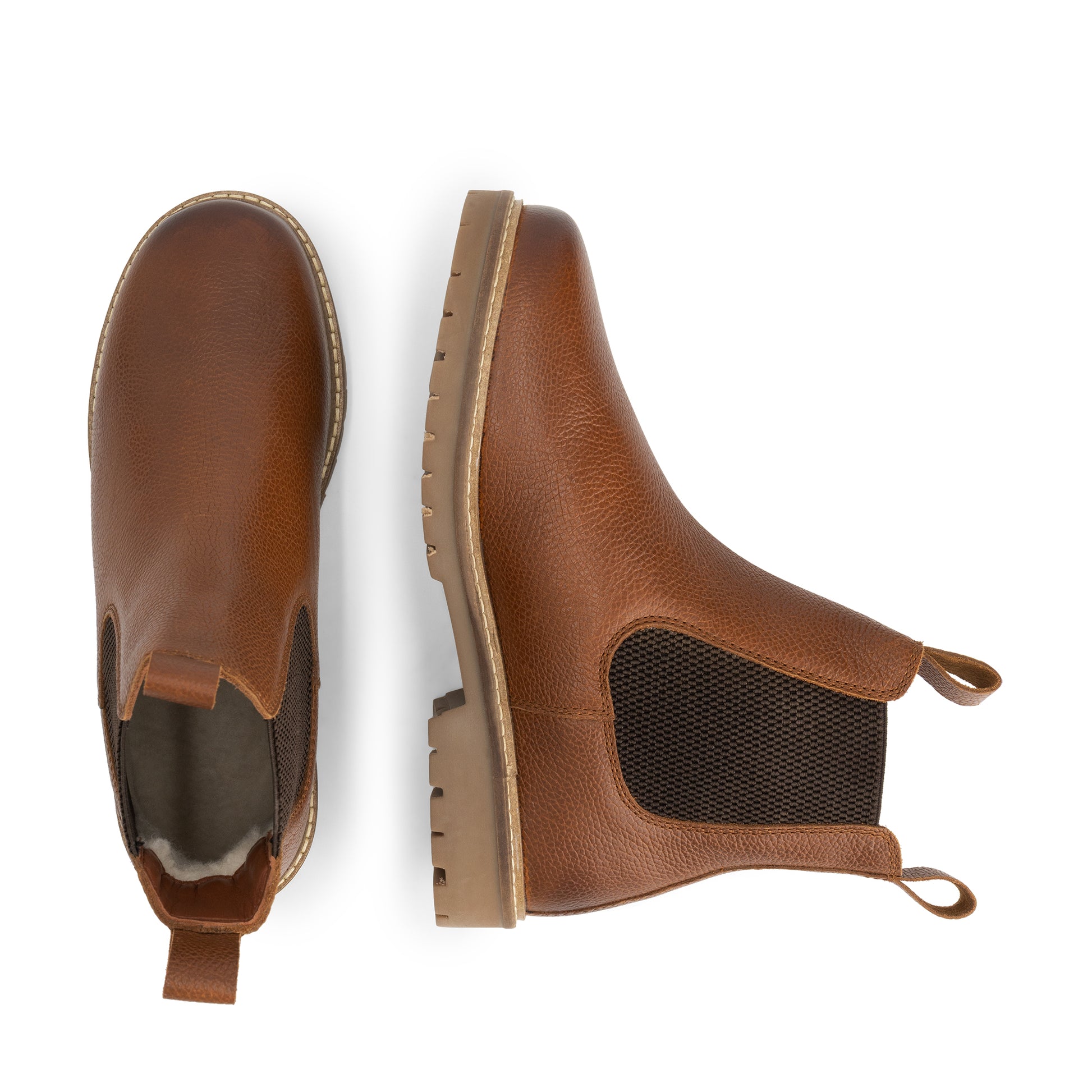 Romstad Women - Chelsea boots - Wool-lined - Cognac UPD