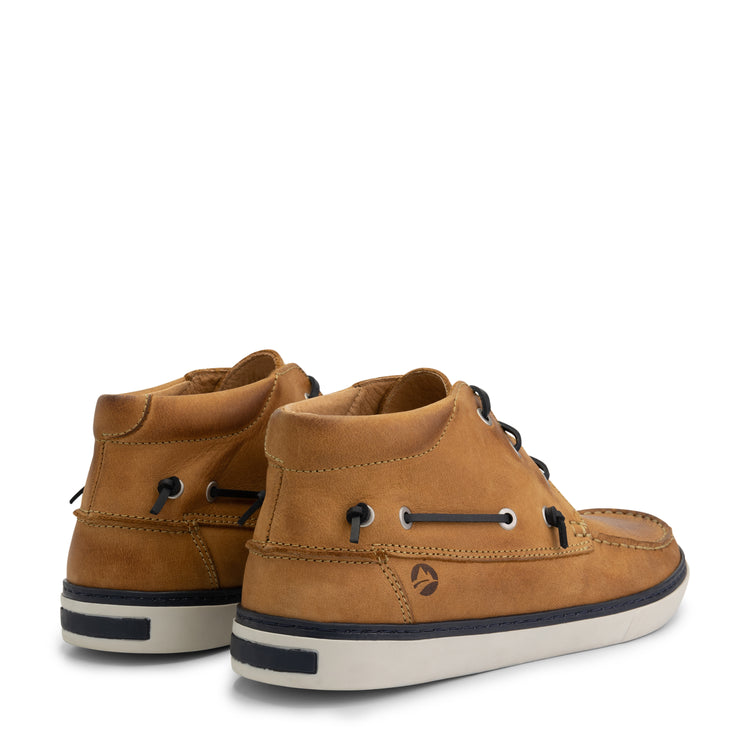 Helford Men - Mid lace-up shoes - Leather - Light brown BD