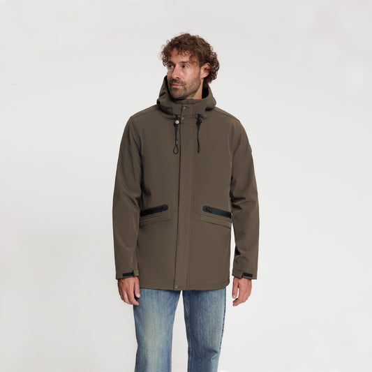 Njal Men - Softshell Jacket - Waterproof - Dark Brown MV