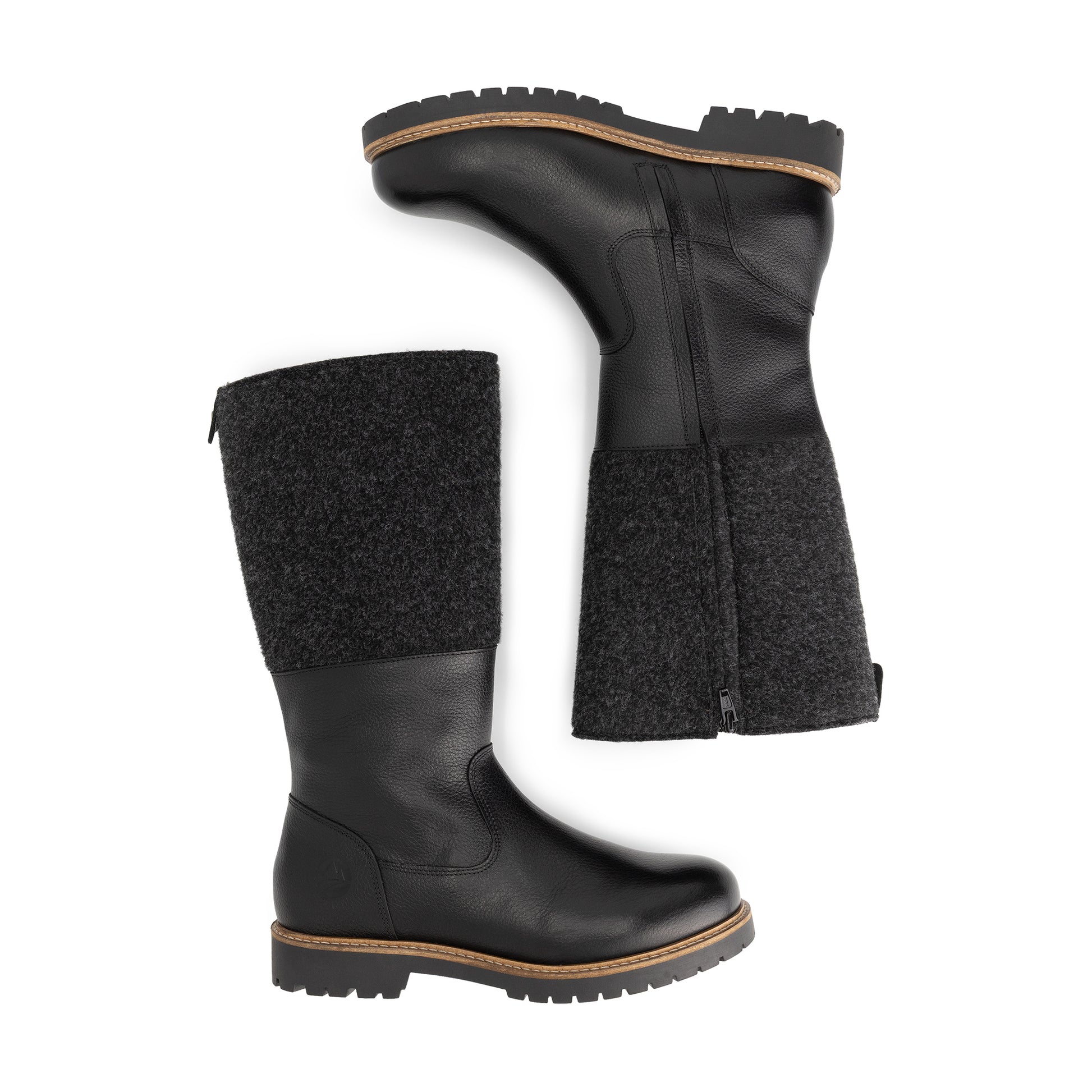 Skive Women - High boots - Wool/Felt - Black UPD
