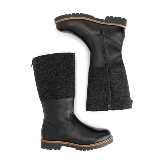 Skive Women - High boots - Wool/Felt - Black UPD
