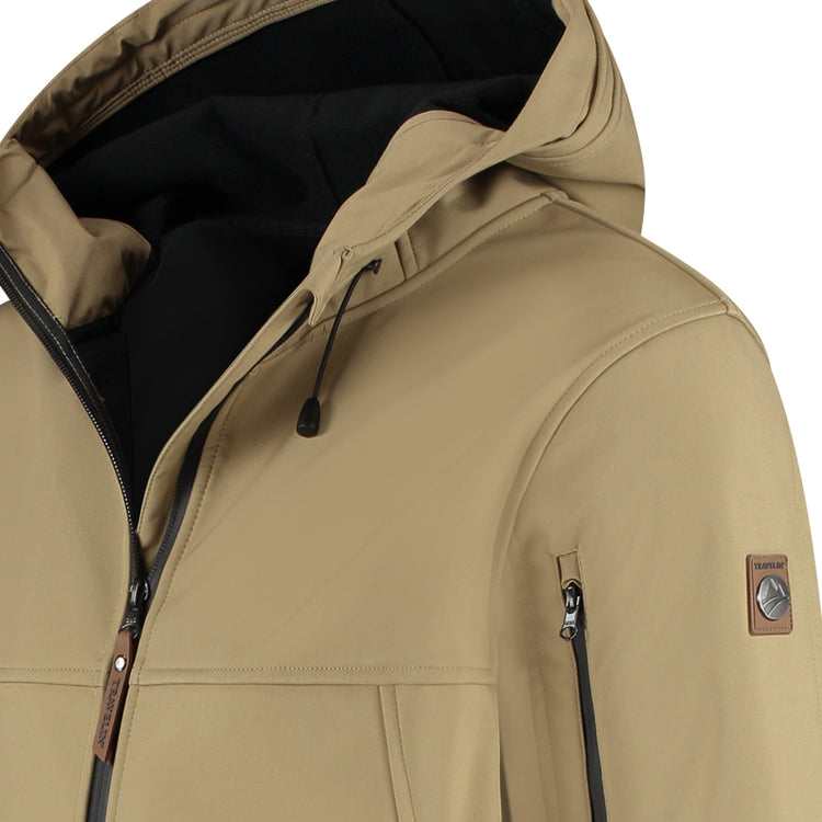 Stian - Waterproof softshell jacket - Men - Brown DCB