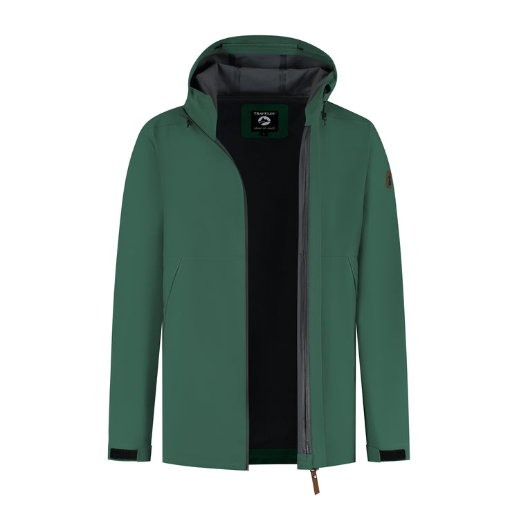 Jari - Rain jacket - Men - Dark green CVO