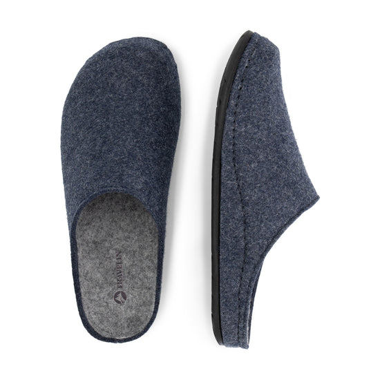 Come Home Men - House slippers - Wool - Navy UPD