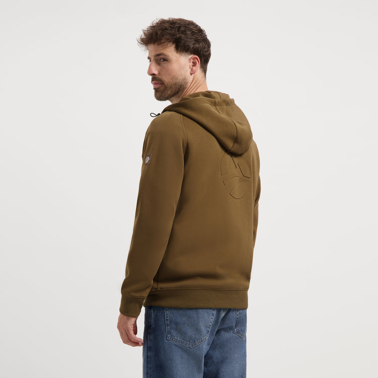 Steffen Men - Hooded Cardigan - Sweat - Brown MV