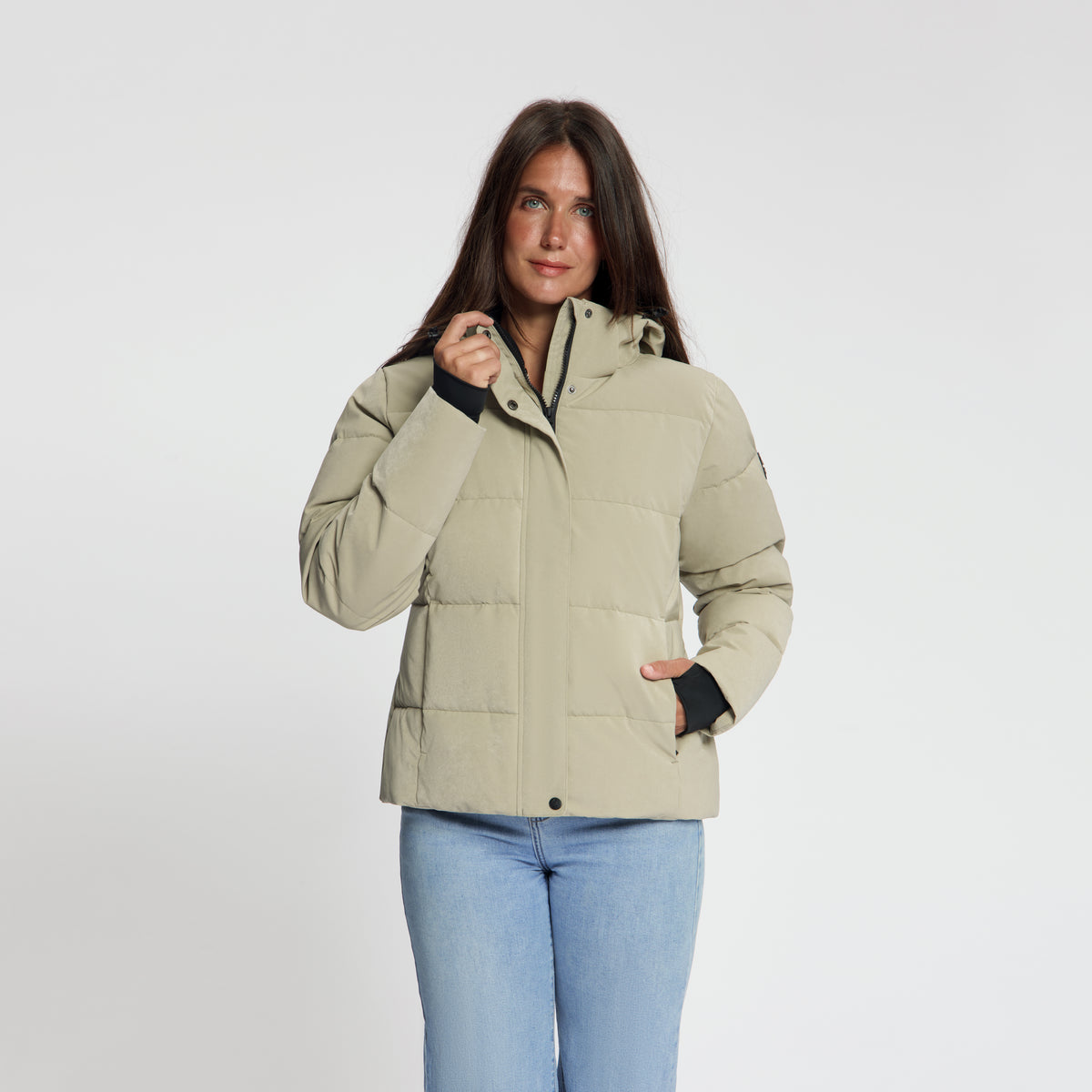Agnes Women - Puffer Winter Coat - Waterproof - Light Brown MV