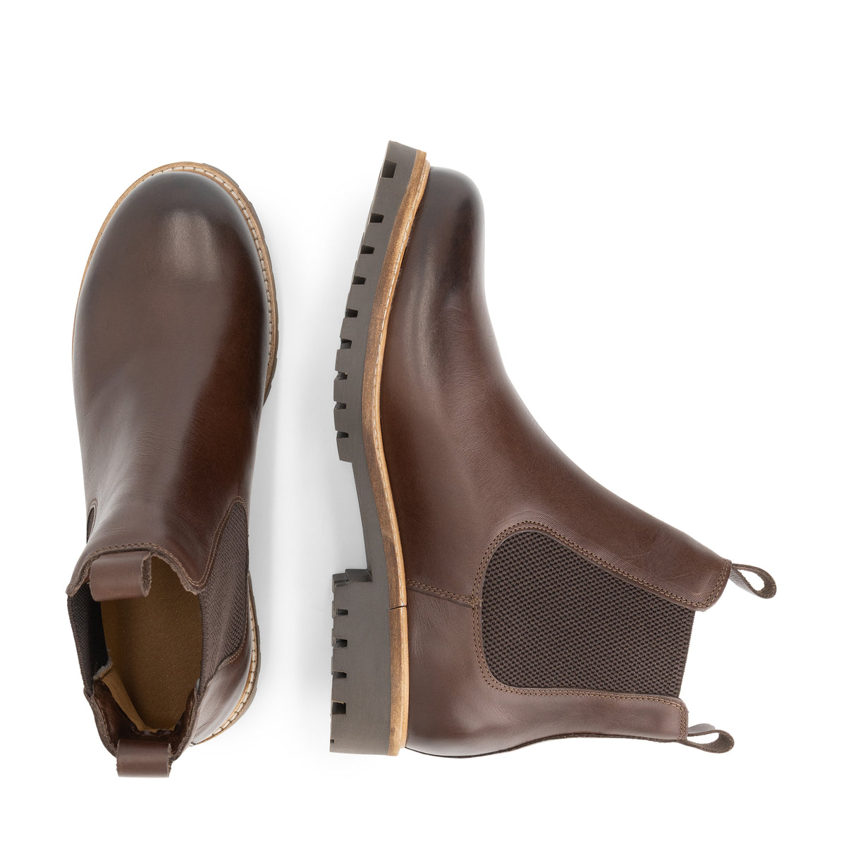 Nodeland Men - Chelsea boots - Leather - Dark brown UPD