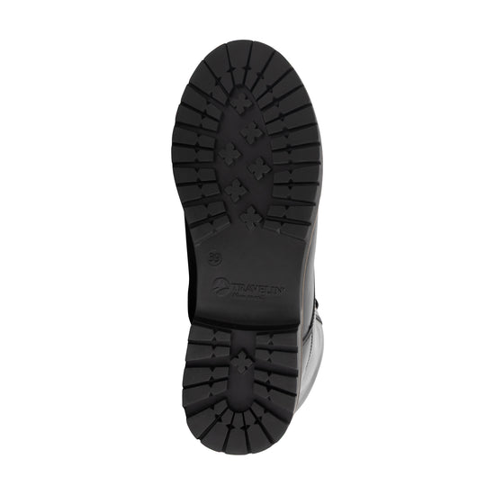 Trysil Women - Lace-up Boots with Zipper - Wool-Lined - Black UNS