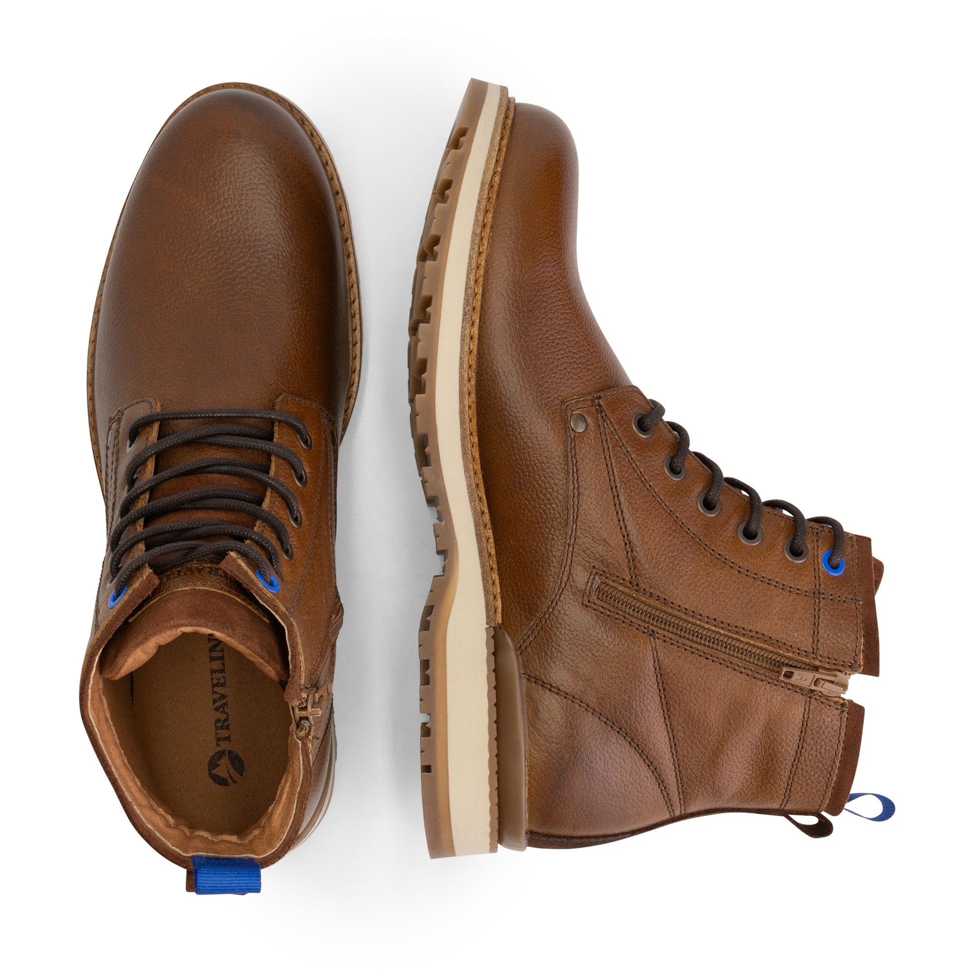 Malling Men - Lace-up boots - Leather - Cognac UPD