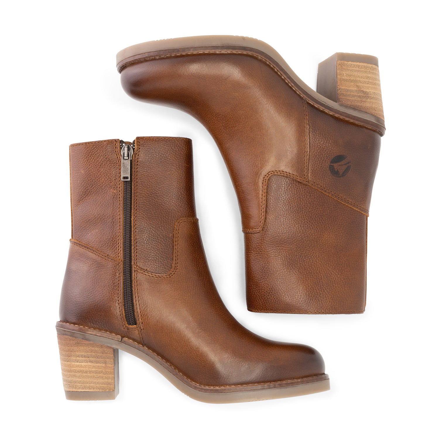 Isere Women - Ankle booties - Leather - Cognac UPD