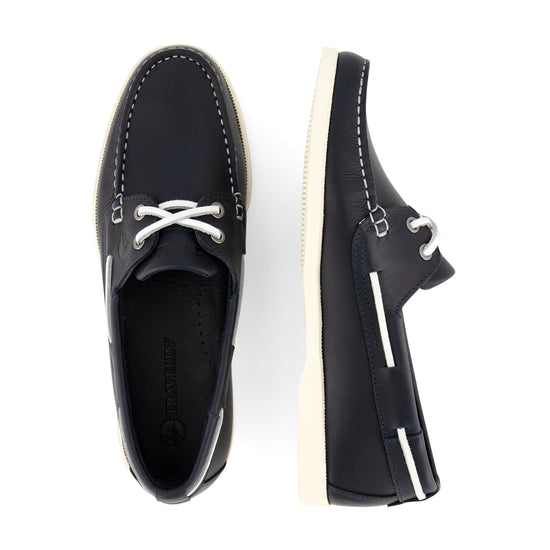 Exmouth Women - Boat shoes - Leather - Blue UPD