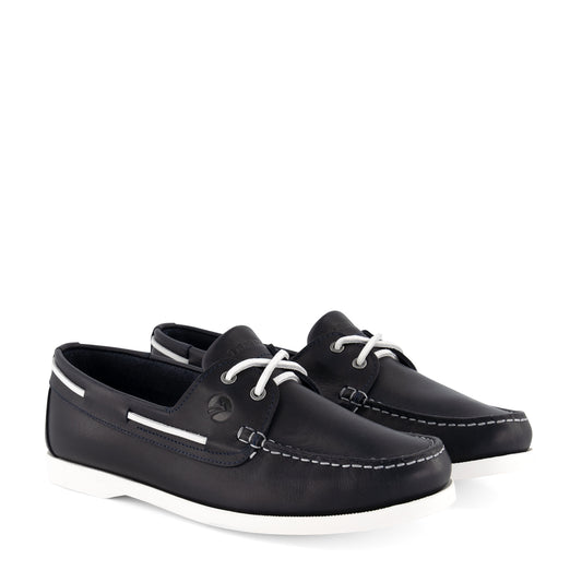 Eidfjord Men - Boat shoes - Leather - Navy FRD
