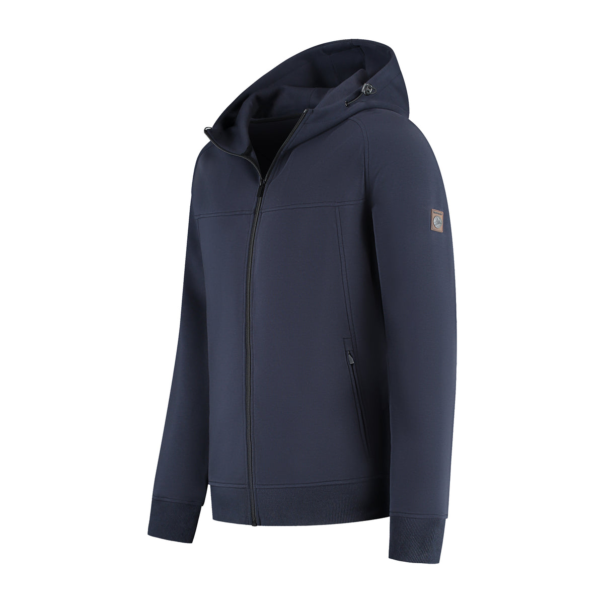 Steffen Men - Hooded Cardigan - Sweat - Navy FL