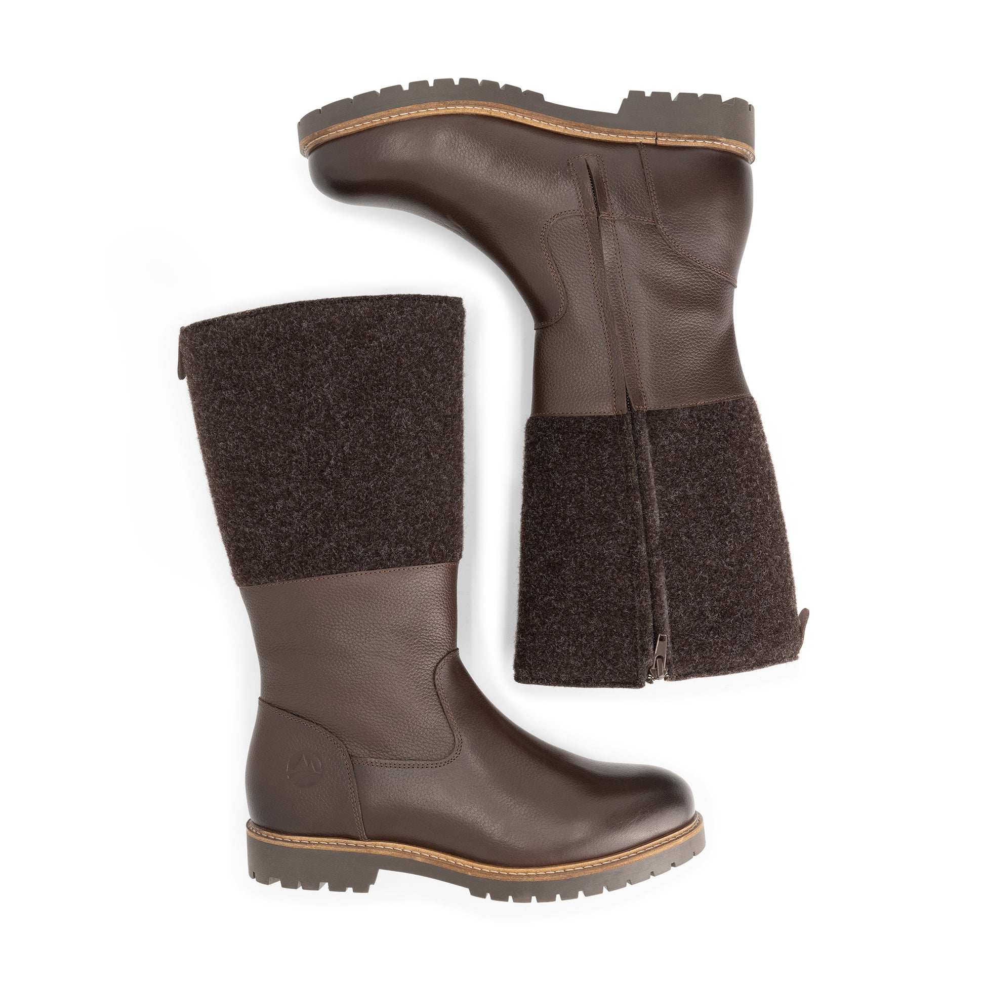 Skive Women - High boots - Wool/Felt - Dark brown UPD