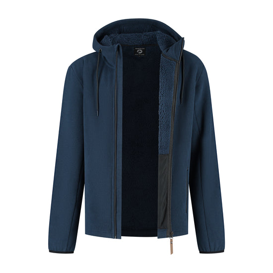 Karlson Men - Hooded Cardigan - Fleece - Navy CVO