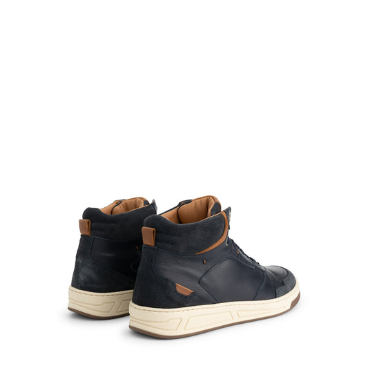 Durham Men - Mid-top sneakers - Leather - Navy BD