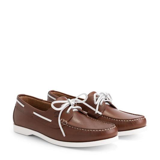 Eidfjord Men - Boat shoes - Leather - Brown FRD