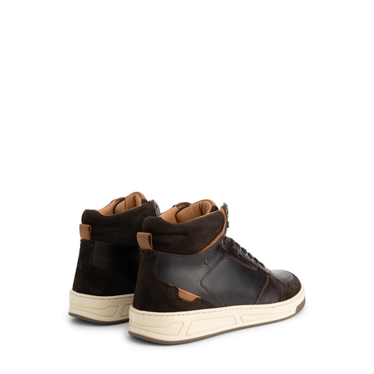 Durham Men - Mid-top sneakers - Leather - Dark brown BD
