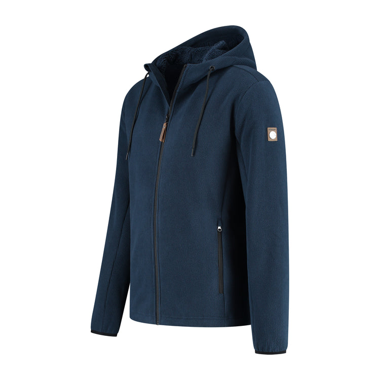 Karlson Men - Hooded Cardigan - Fleece - Navy FL