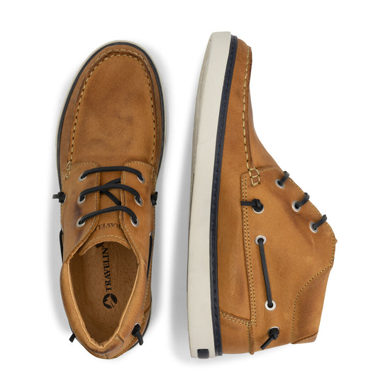Helford Men - Mid lace-up shoes - Leather - Light brown UPD