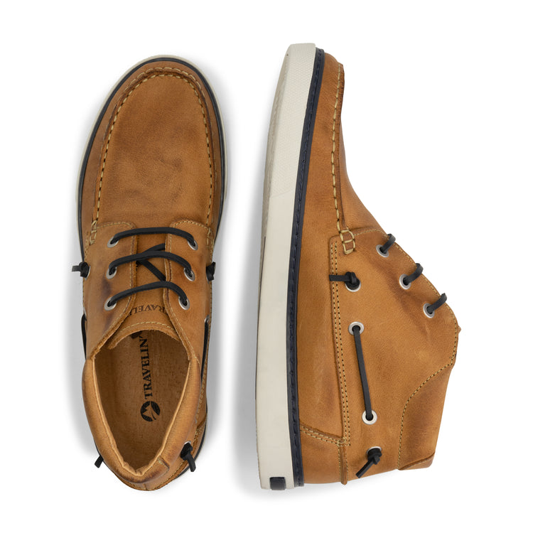 Helford Men - Mid lace-up shoes - Leather - Light brown UPD