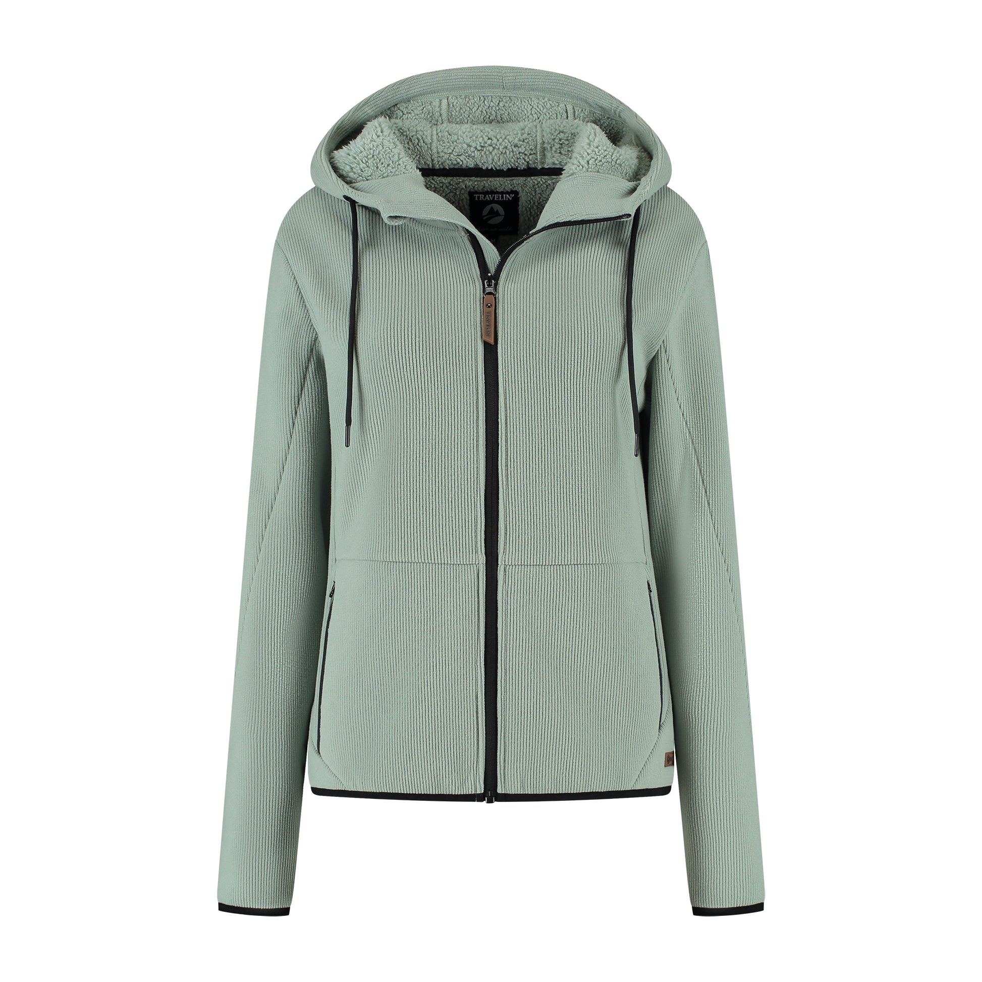 Kirsten Women - Hooded Cardigan - Fleece - Green F