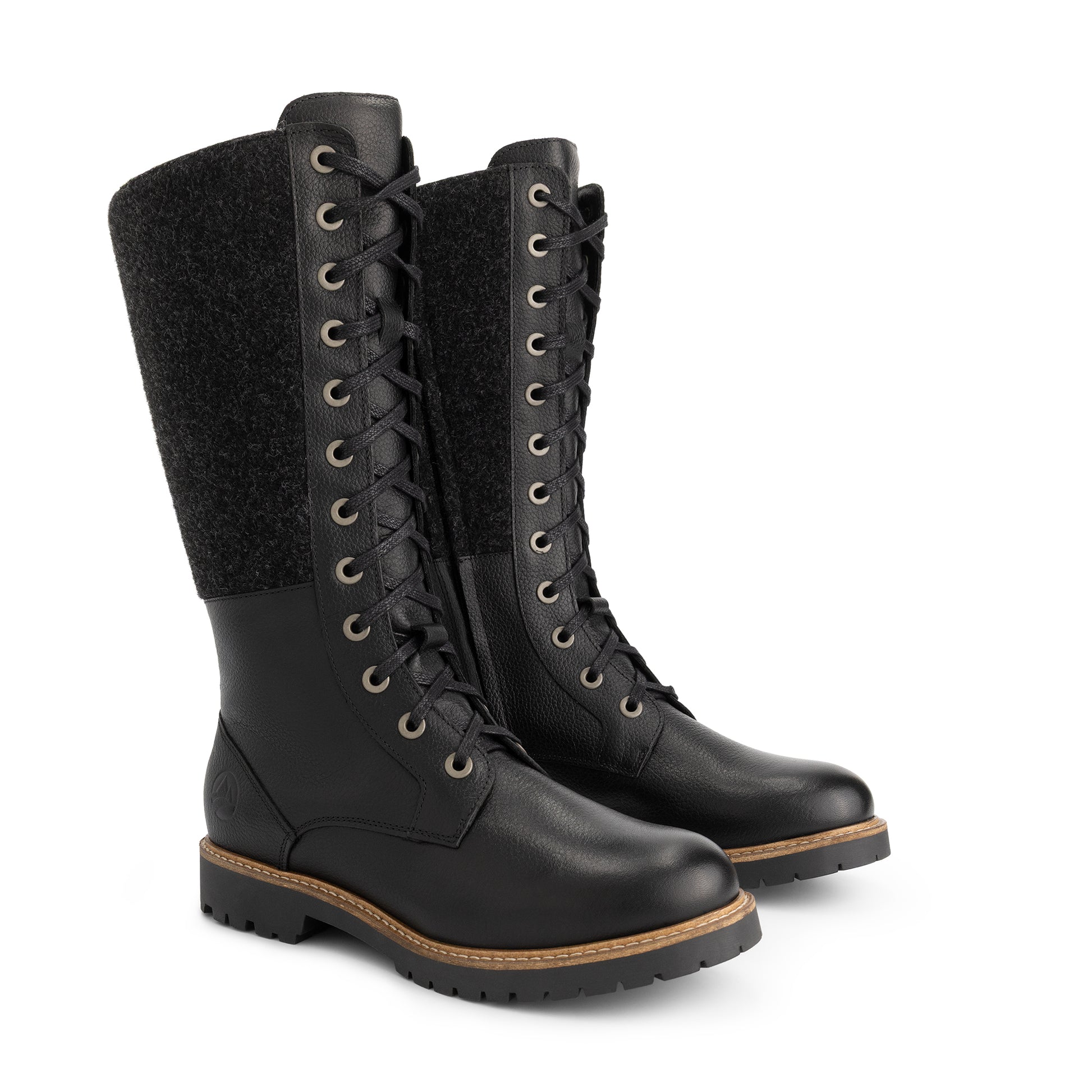Struve Women - High Lace-up boots - Wool/Felt - Black FRD