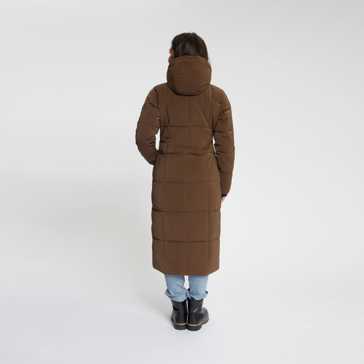 Andels Women - Puffer Winter Jacket - Waterproof - Dark Brown MV4