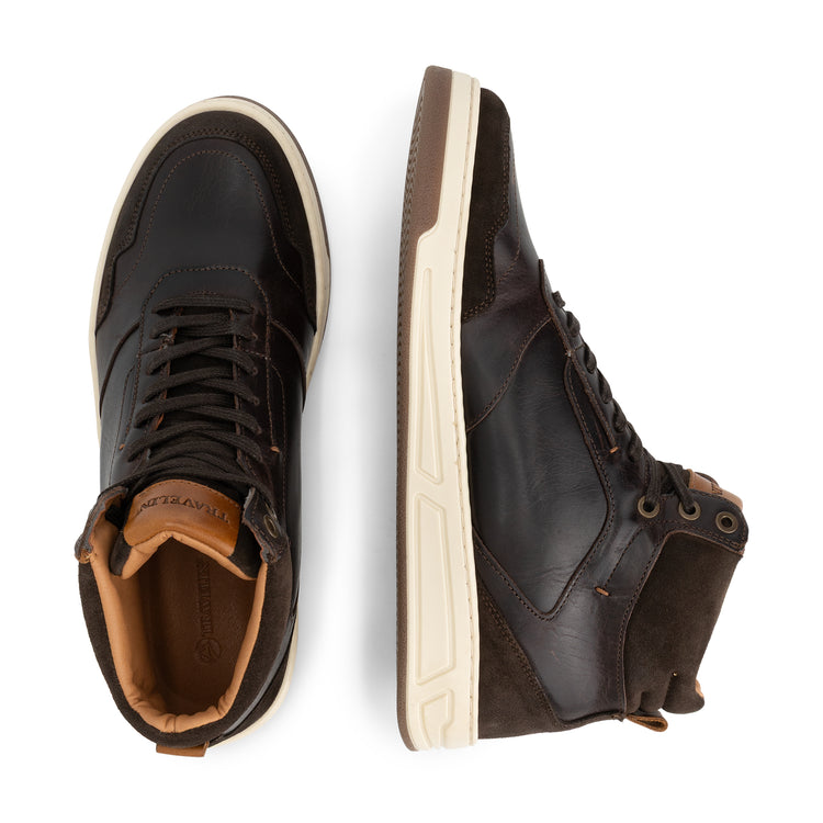 Durham Men - Mid-top sneakers - Leather - Dark brown UPD