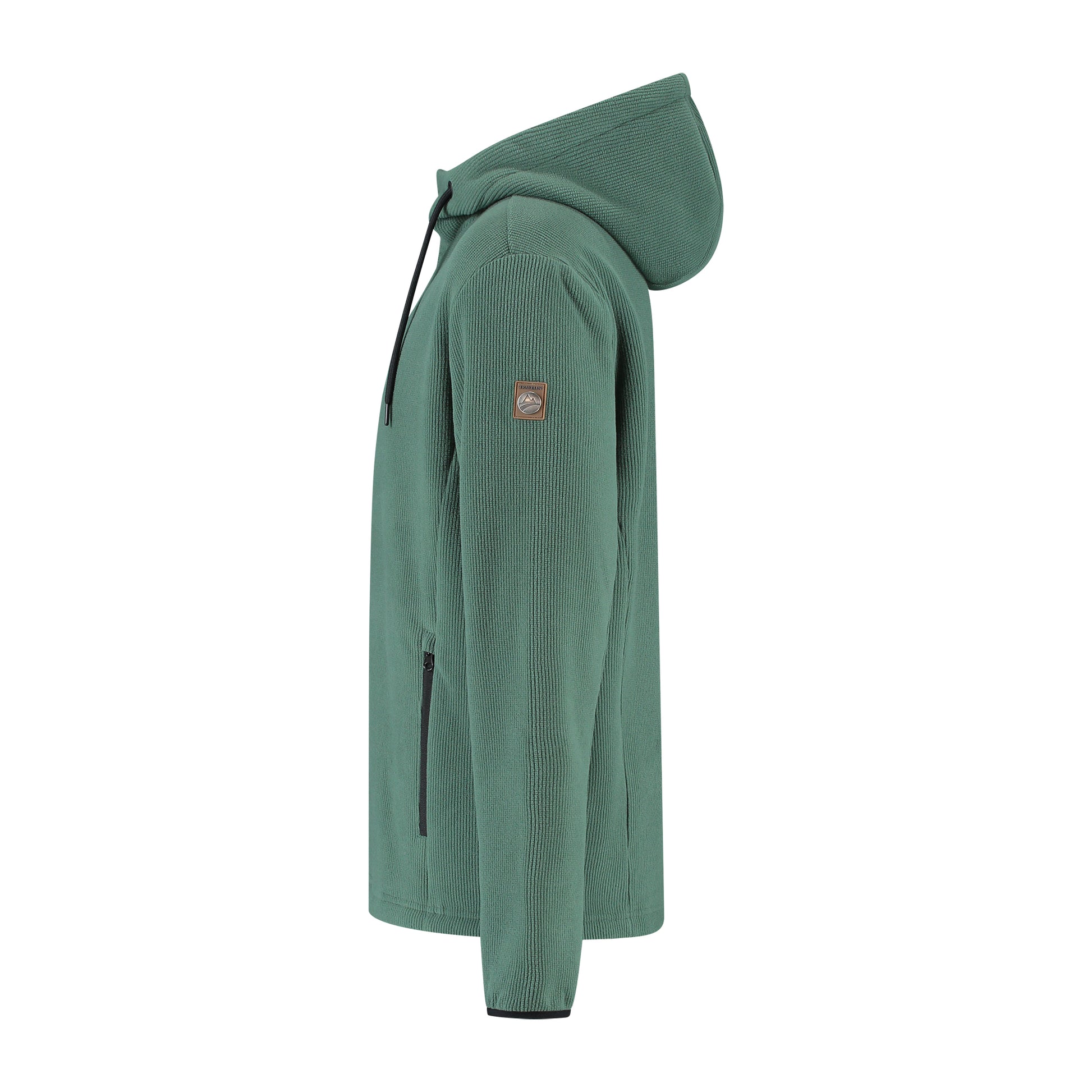 Karlson Men - Hooded Cardigan - Fleece - Dark green L