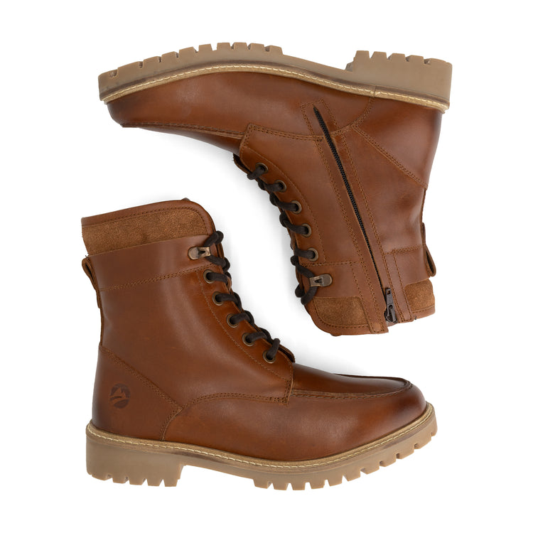Langstrand Men - Lace-up boots - Wool-lined - Cognac UPD