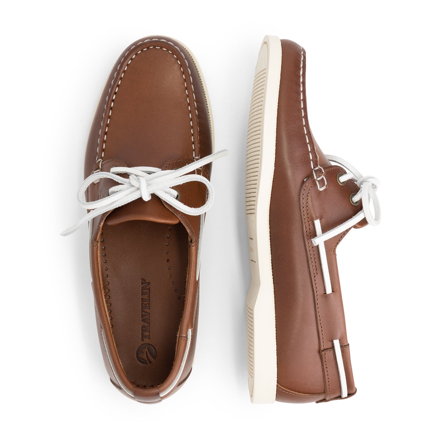 Exmouth Women - Boat shoes - Leather - Cognac UPD