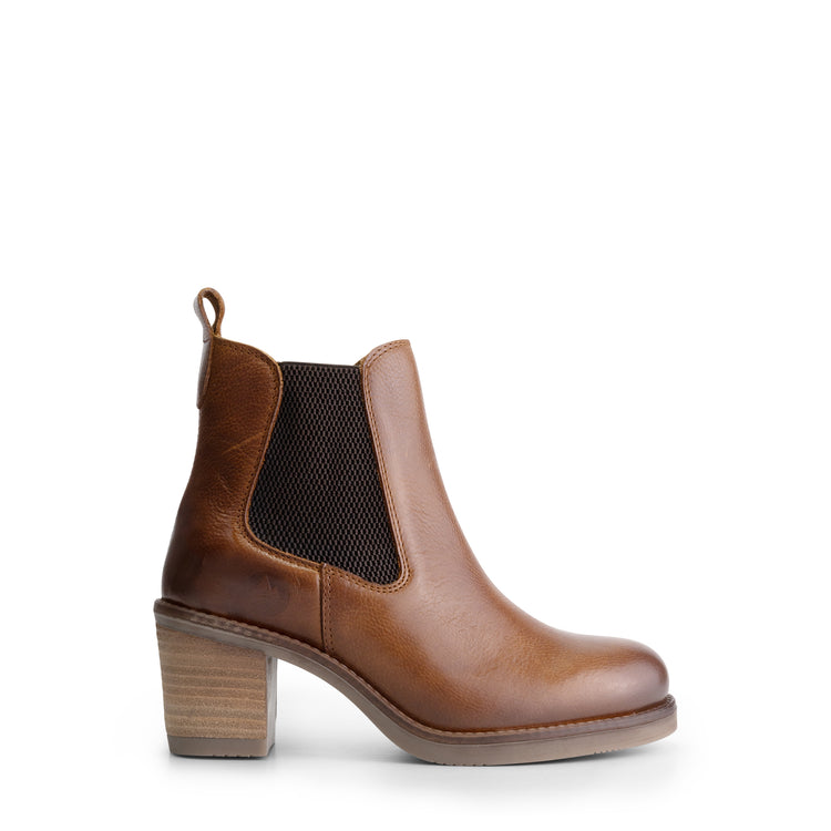 Ivry - Chelsea boot with heel - Women - Cognac R