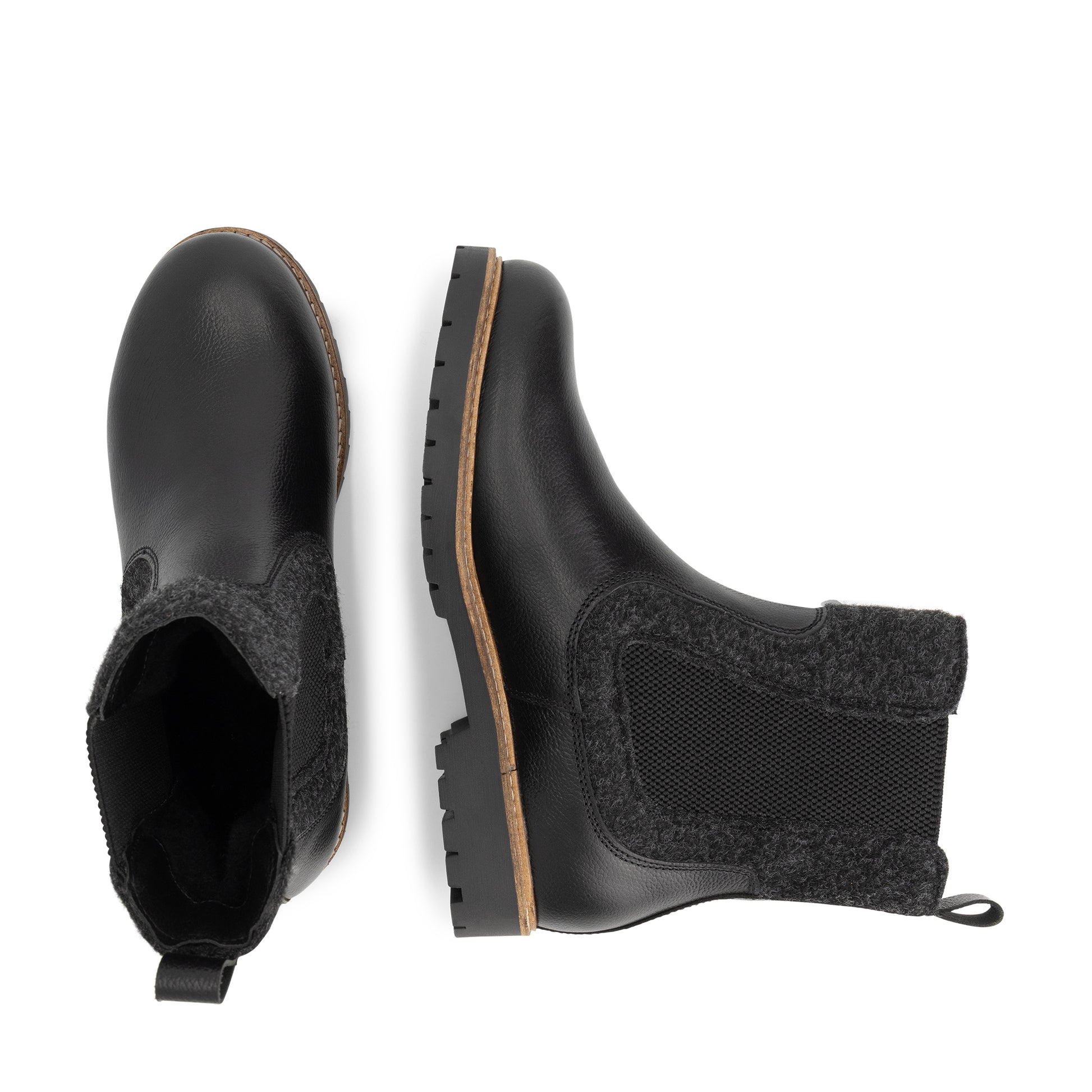 Okstindal Women - Chelsea boots - Wool/Felt - Black UPD
