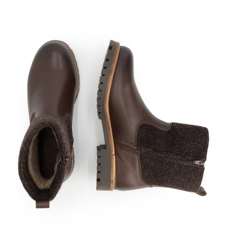 Gotaland Men - Ankle boots - Wool/Felt - Dark brown UPD