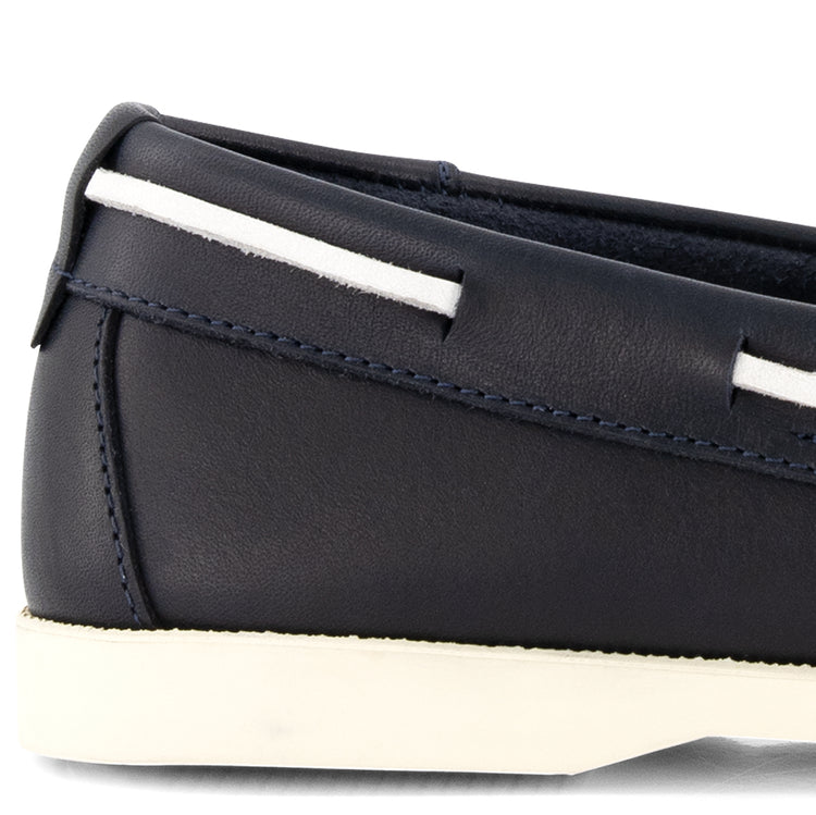 Exmouth Women - Boat shoes - Leather - Blue DFH